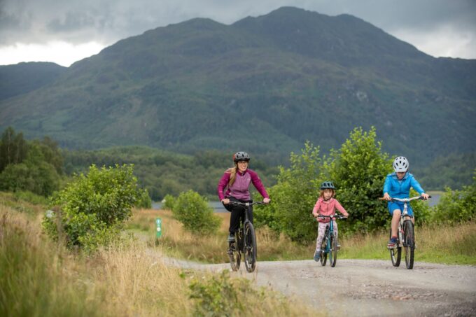 cycling on lochs and Glens Way Achray farm